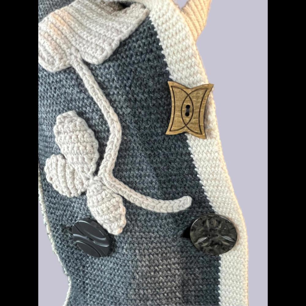 Anthropologie Field Flower Cardigan Size M Crochet Detail​​ - Picture 12 of 12